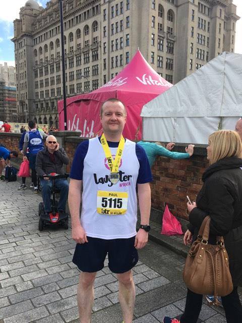 Paul O'Callaghan participated in a 10 mile race to fundraise for Laughter Africa on 3rd April 2017