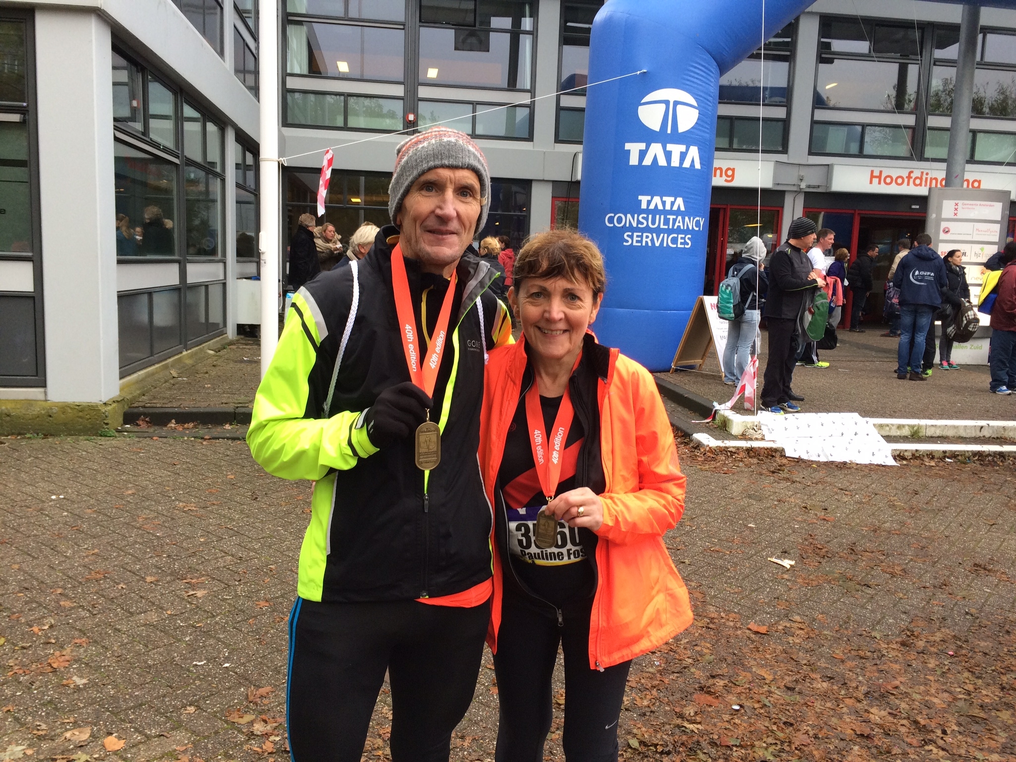 Tony and Pauline Foster from Wigan ran the Amsterdam marathon on Sunday 18th October 2015. Pauline ran the half marathon while Tony ran the whole 26 miles. It's the first time either of them have ever ran a marathon before.